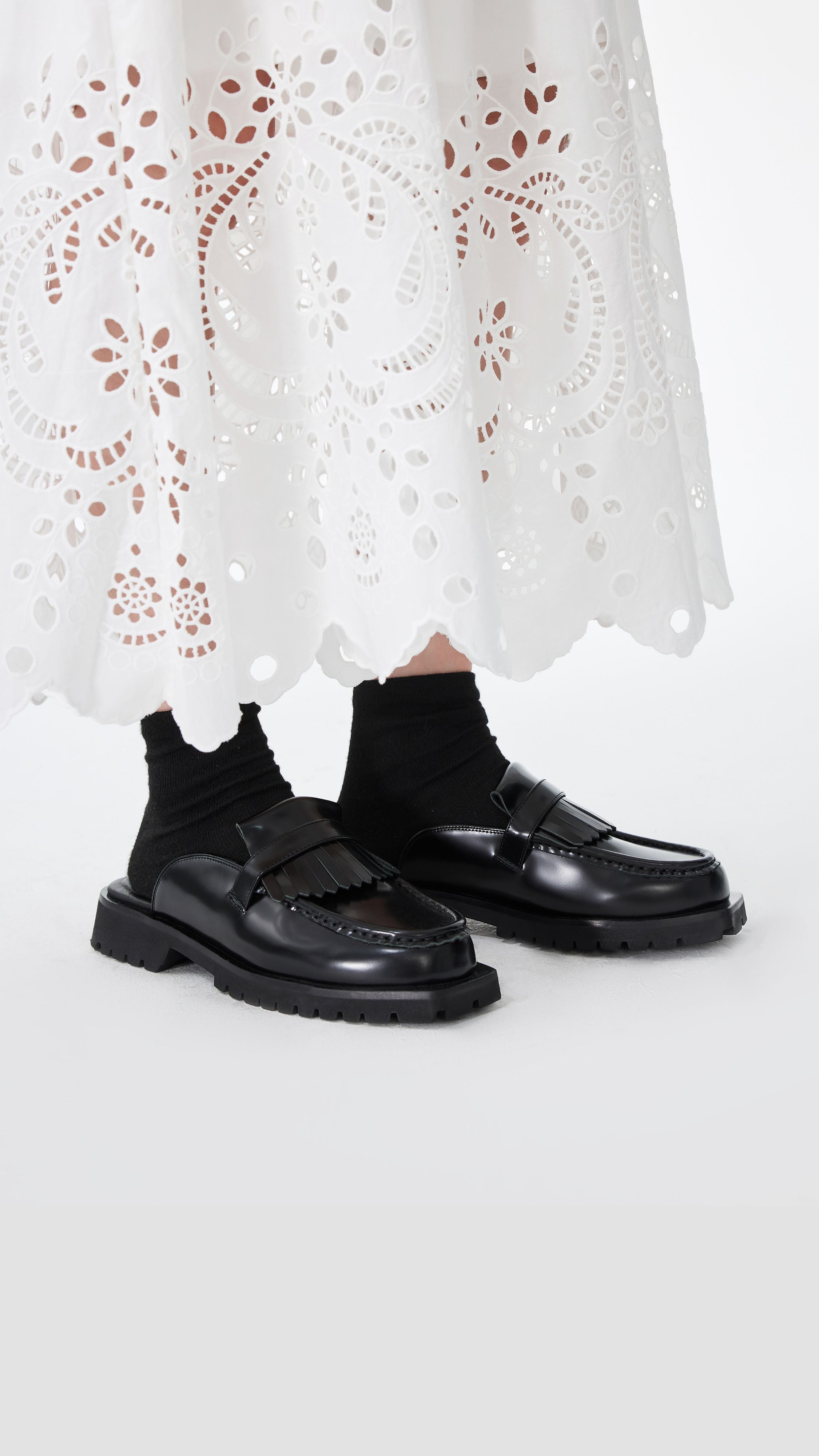 Fringe-Trimmed Slip-on Loafers - Image 2