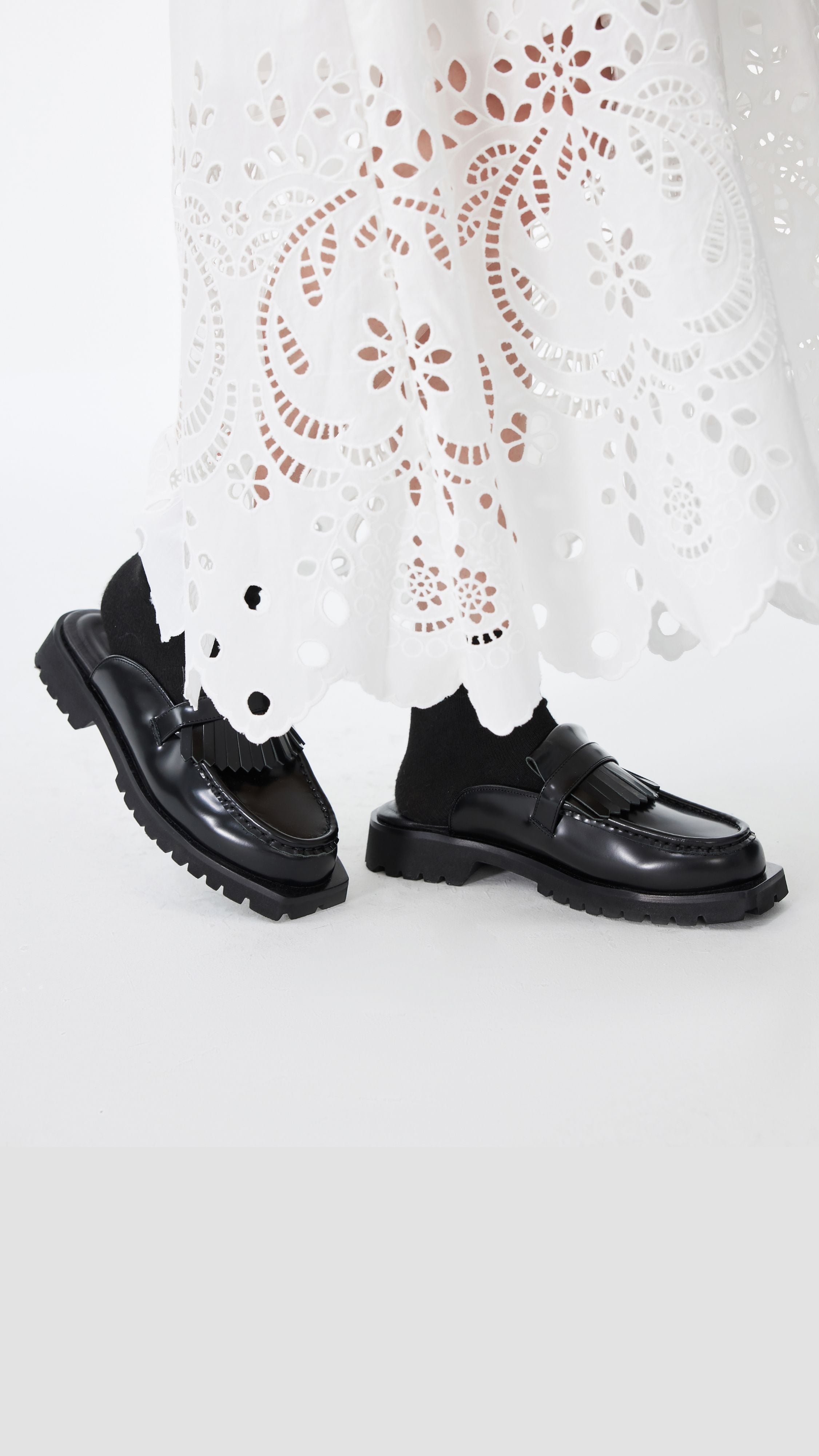 Fringe-Trimmed Slip-on Loafers - Image 3