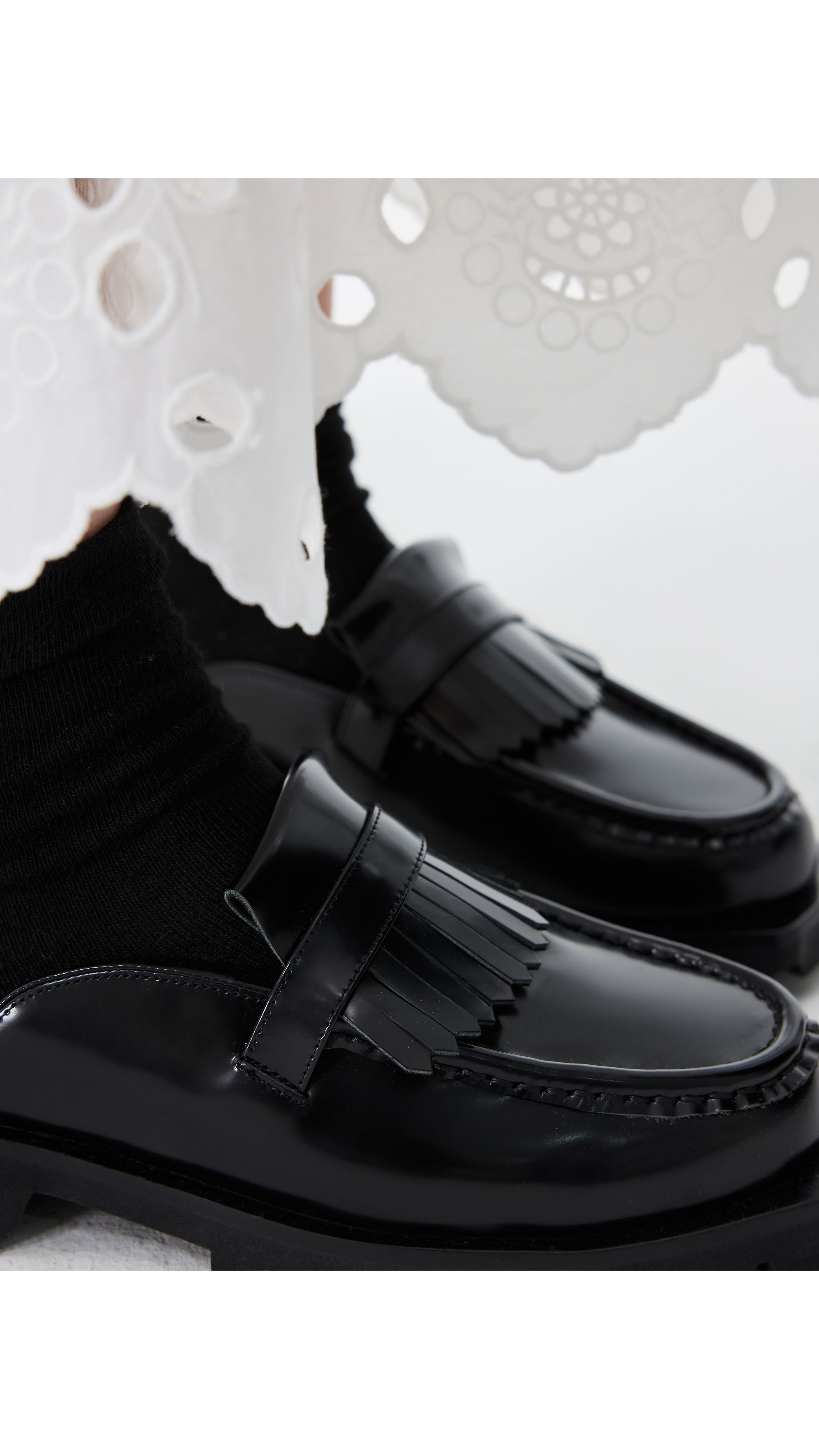 Fringe-Trimmed Slip-on Loafers - Image 5